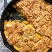 Southern recipe skillet peach cobbler