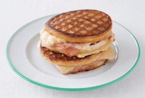 Grilled Ham and Cheese Waffle Sandwich